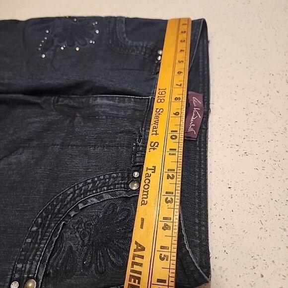 gloria vanderbilt Capri Cropped Jeans 10 Rhinestones - Picture 5 of 10